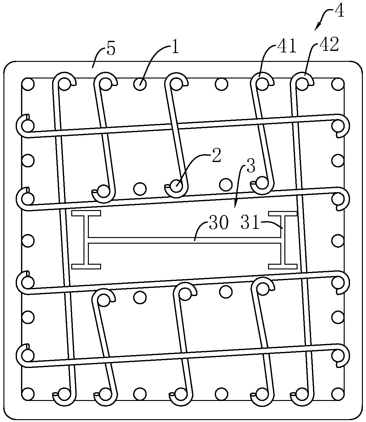 Section steel column and construction method thereof