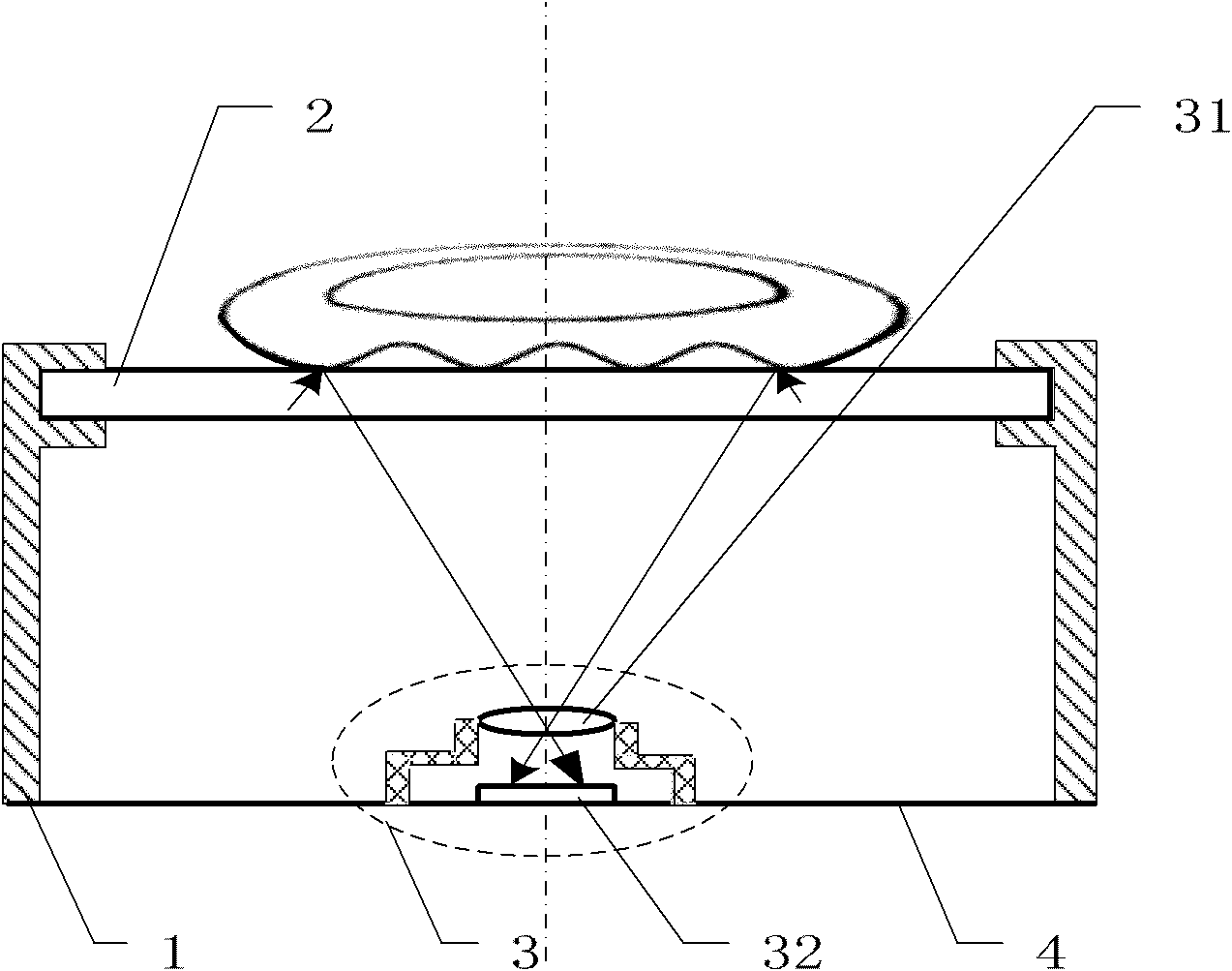 Optical fingerprint acquisition instrument without keystone distortions