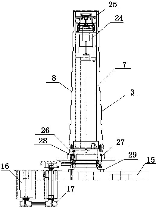 Straight-top type ultrahigh pressure piston pressure gauge with automatic weight adding