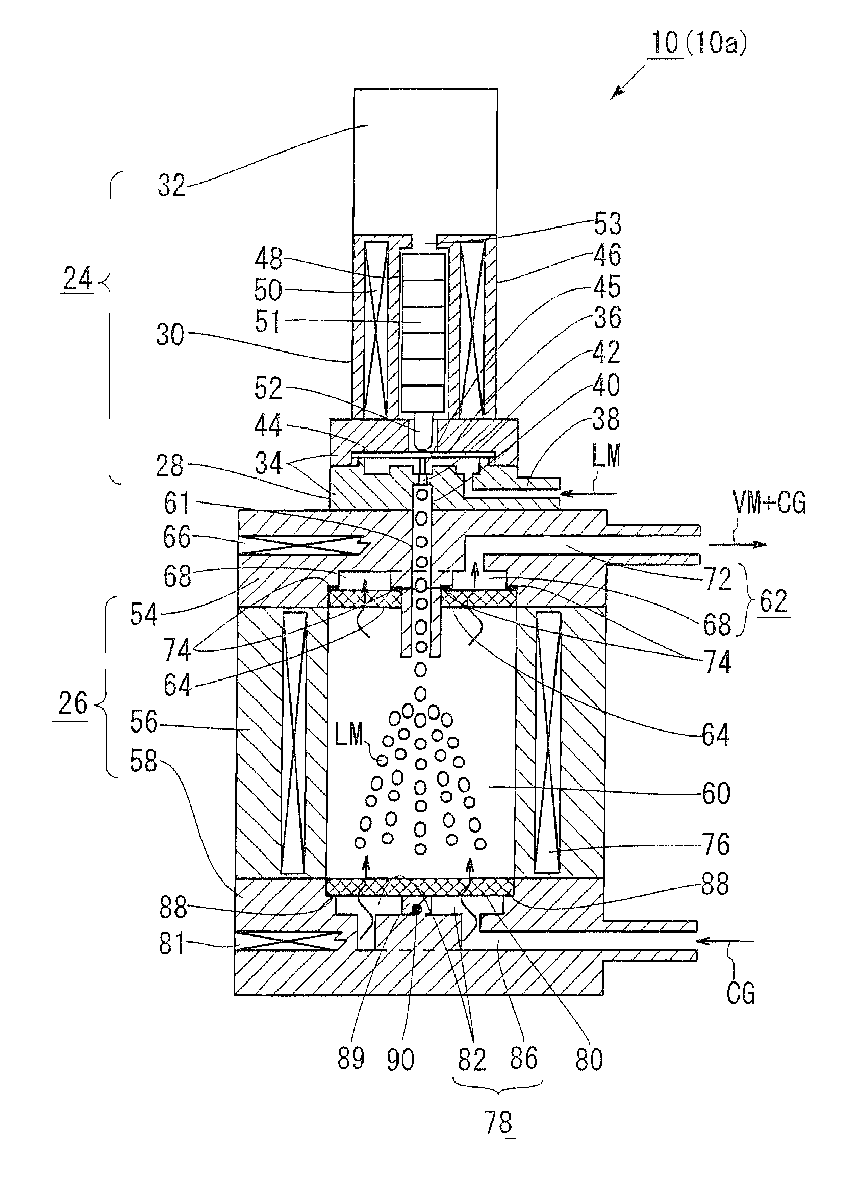 Method for vaporizing liquid material capable of vaporizing liquid material at low temperature and vaporizer using the same