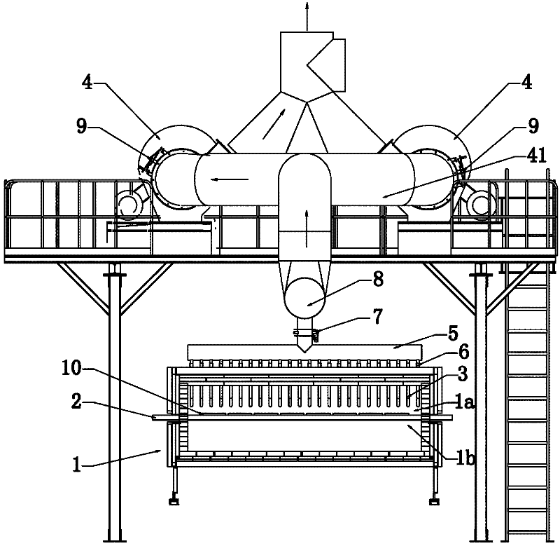 Furnace slow-cooling area structure capable of shrinking cross-sectional temperature difference