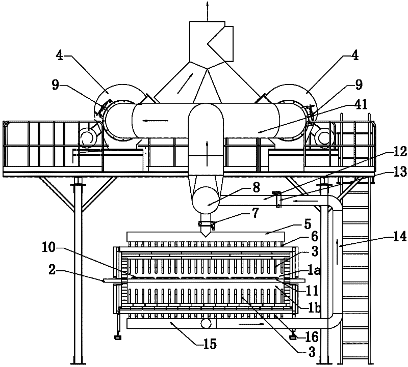 Furnace slow-cooling area structure capable of shrinking cross-sectional temperature difference