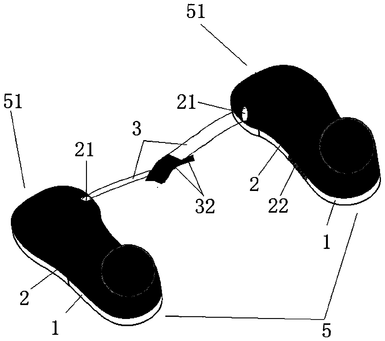 Hallux valgus correcting shoe suitable for correcting both feet