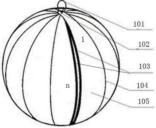 Spherical containing bag convenient to carry clothes