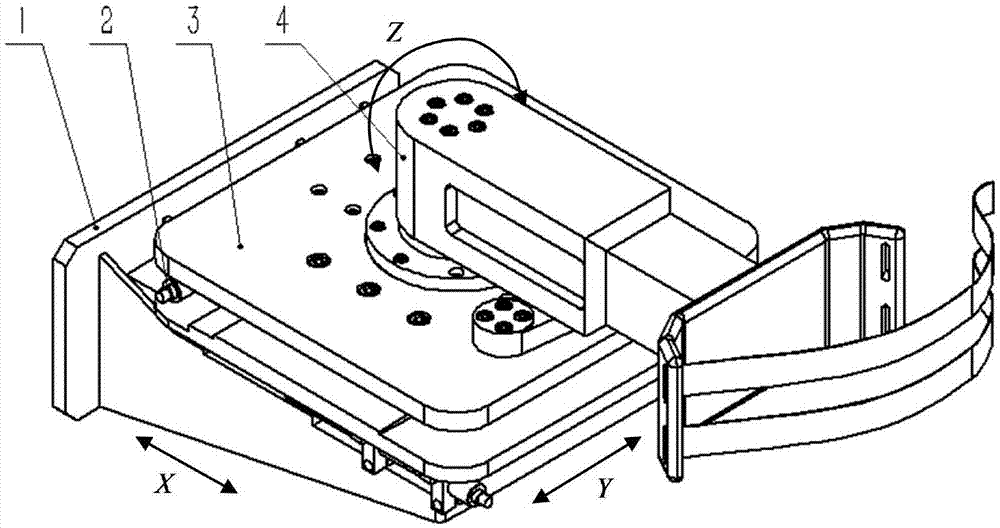 Multi-degree-of-freedom hip supporting and detecting device