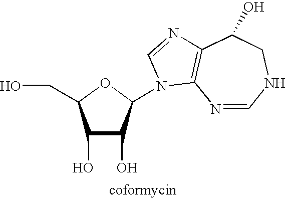 Analogues of coformycin and their use for treating protozoan parasite infections