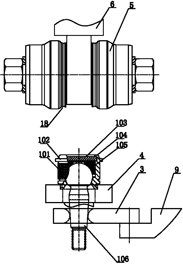 Machine tool special for riveting globe joint