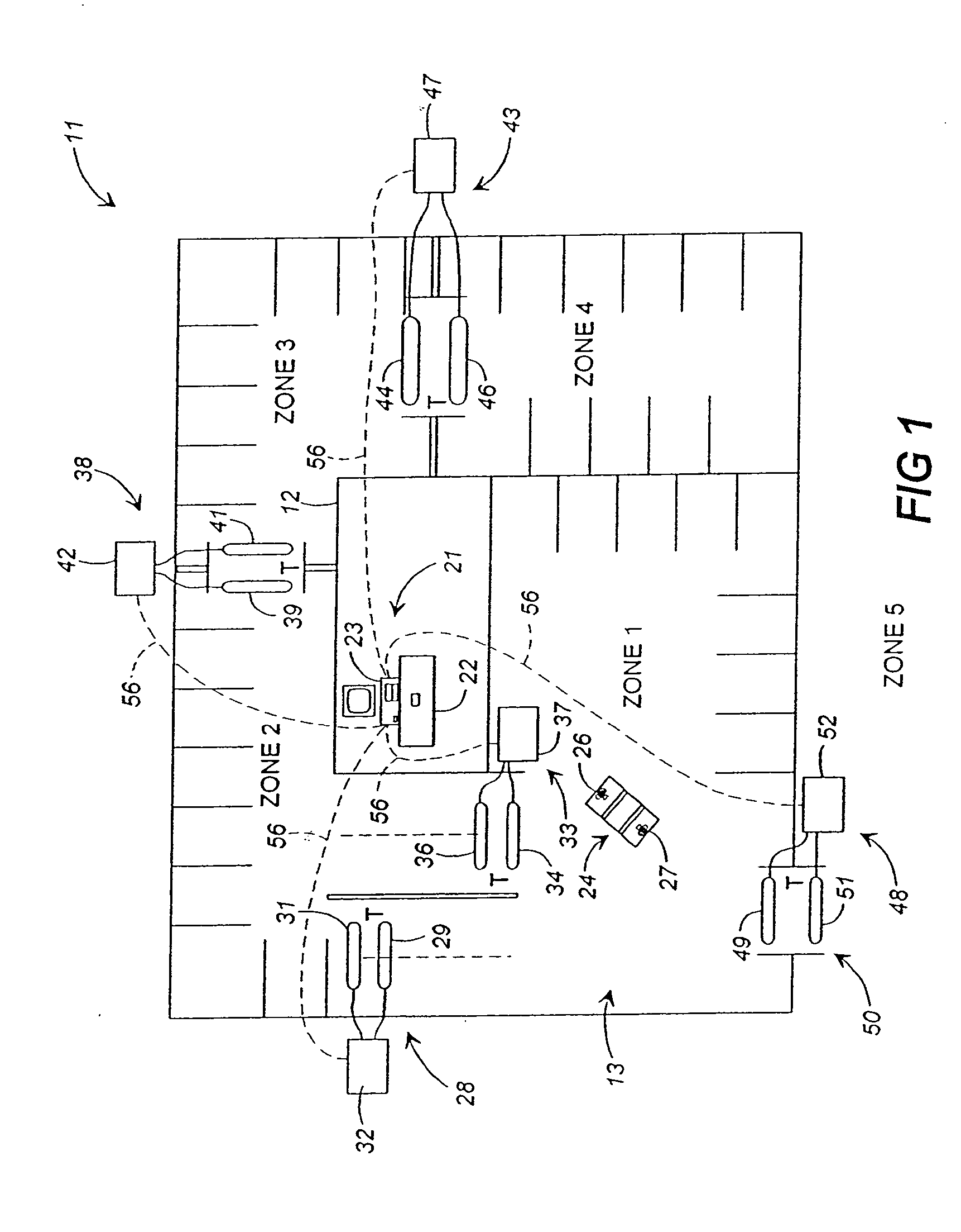 Object control and tracking system with zonal transition detection