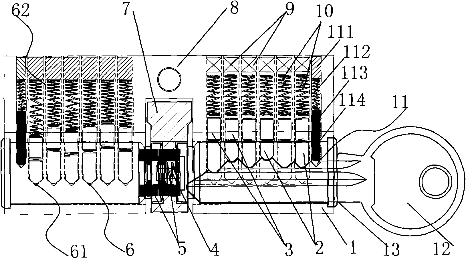 Anti-bump key lock core