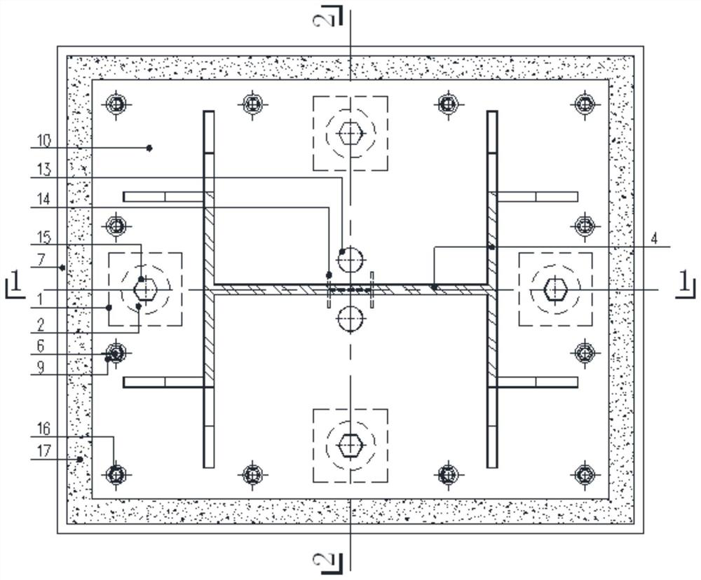 Device and construction method for positioning and correcting first-layer steel structure column