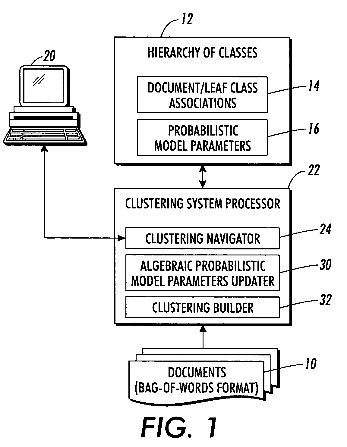 Hierarchical clustering with real-time updating