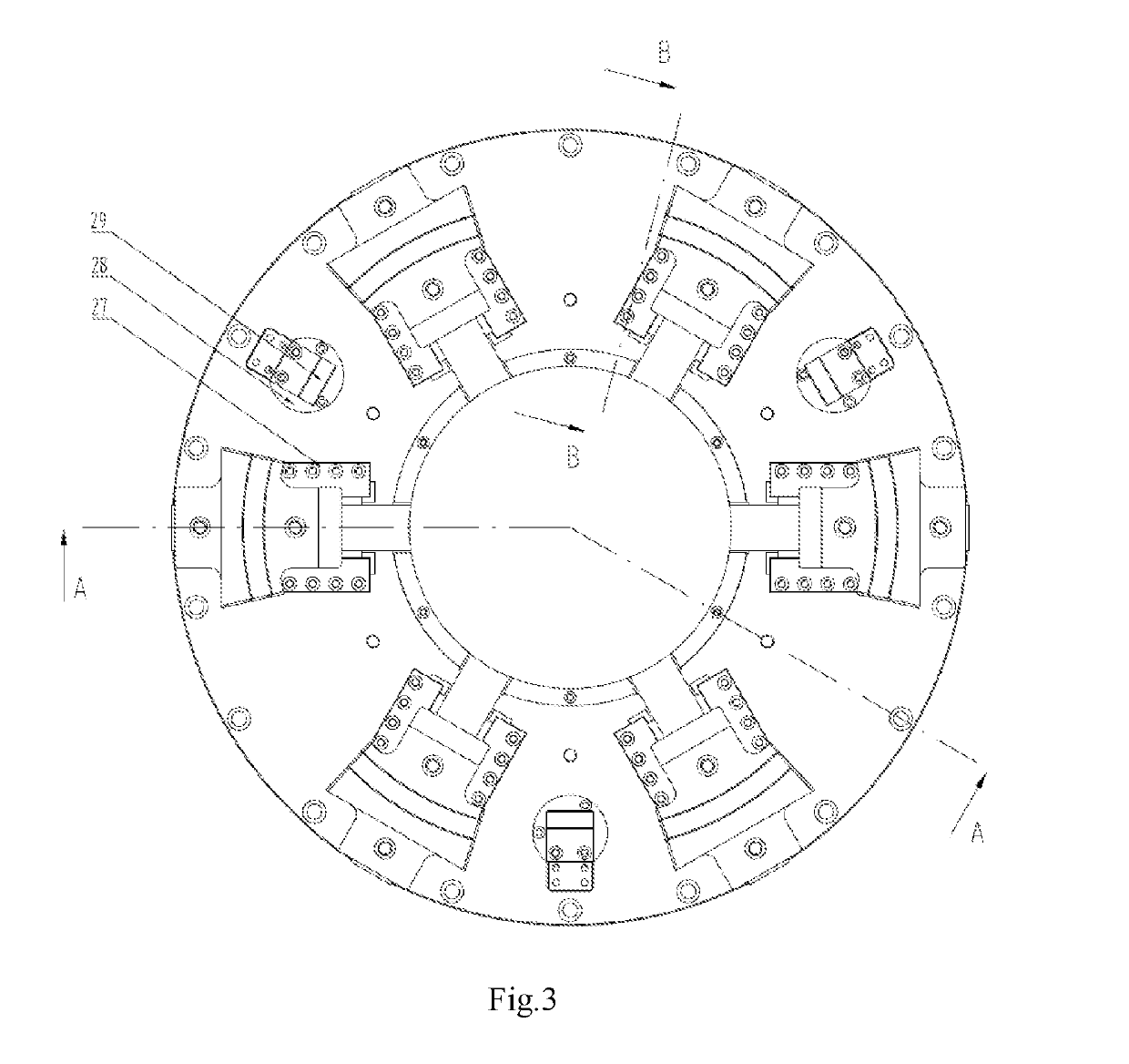 Lathe fixture for clamping automobile hub