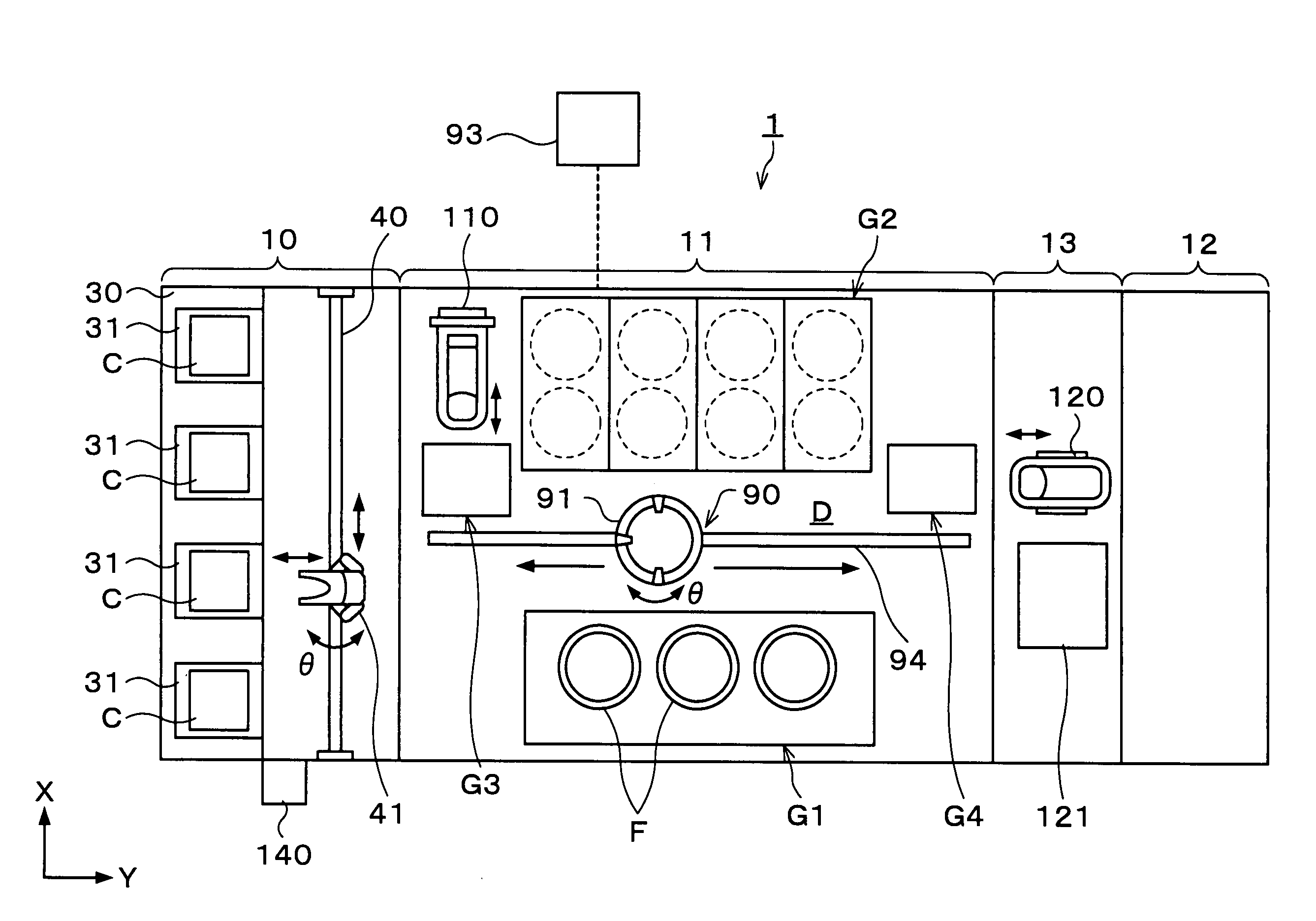 Substrate transfer apparatus and substrate treatment system