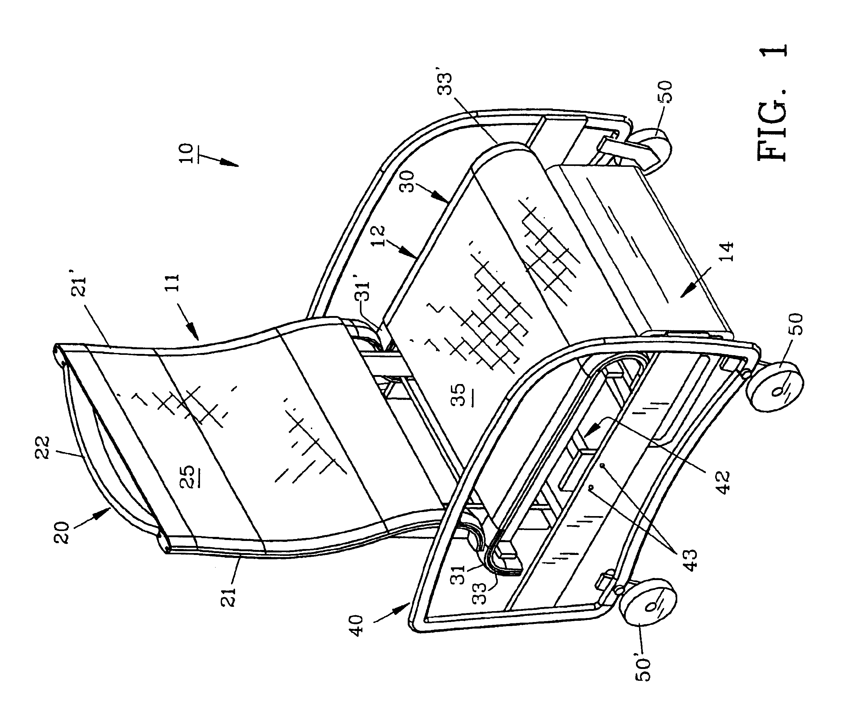 Articulated chair for health care