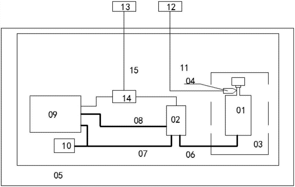 Motor axial conducted emission test system and method for electric drive system of electric vehicle