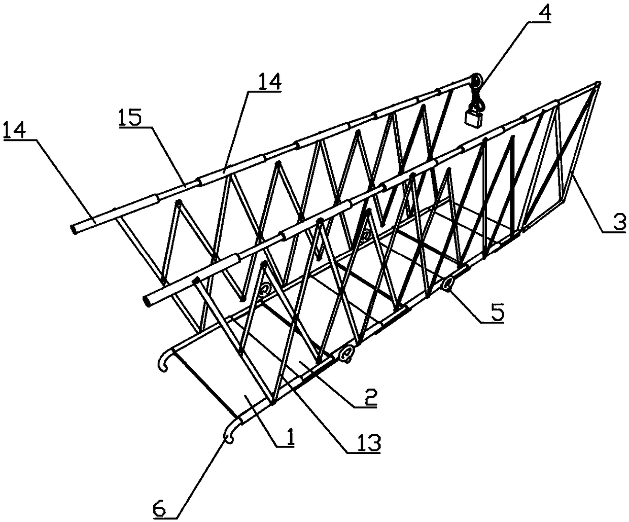 Temporary passage for tower crane and installation method thereof