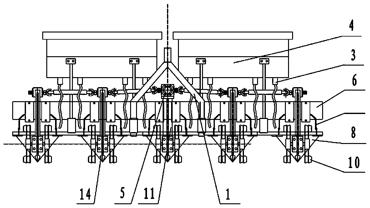 Intertillage fertilization machine for potato and underground tuber crops