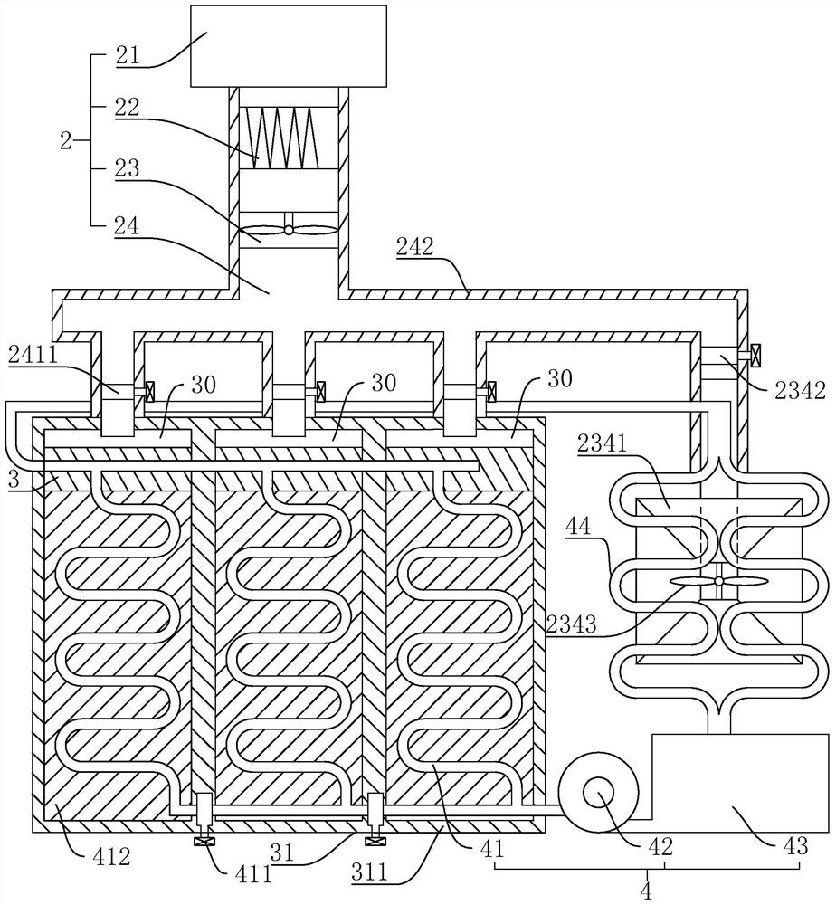 Temperature control device based on energy storage battery temperature difference