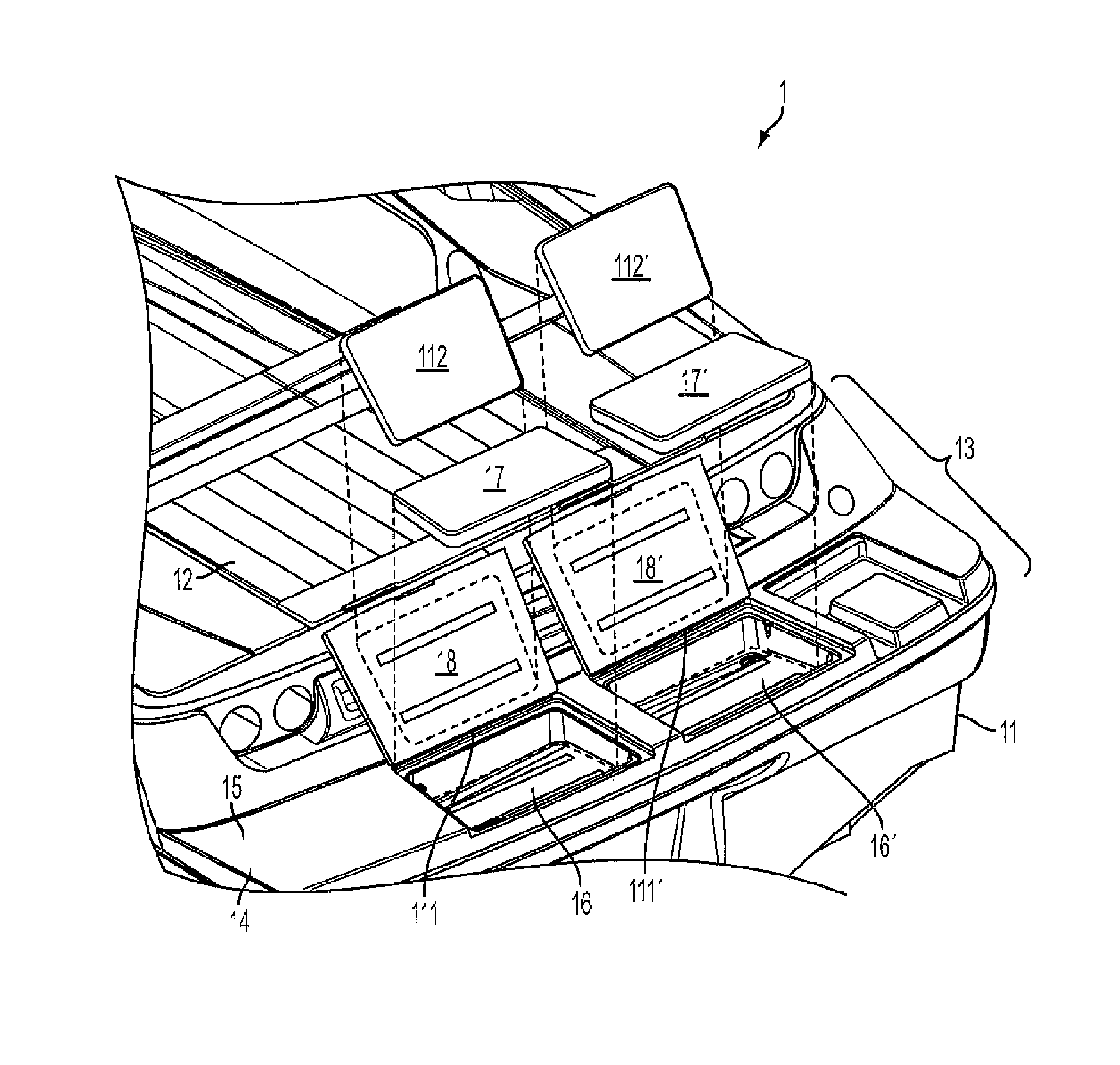 Vessel platform with integrated seating