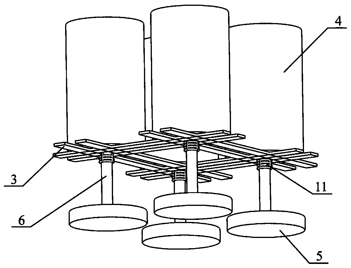 Floating breakwater with wave power generation function and fishery breeding function