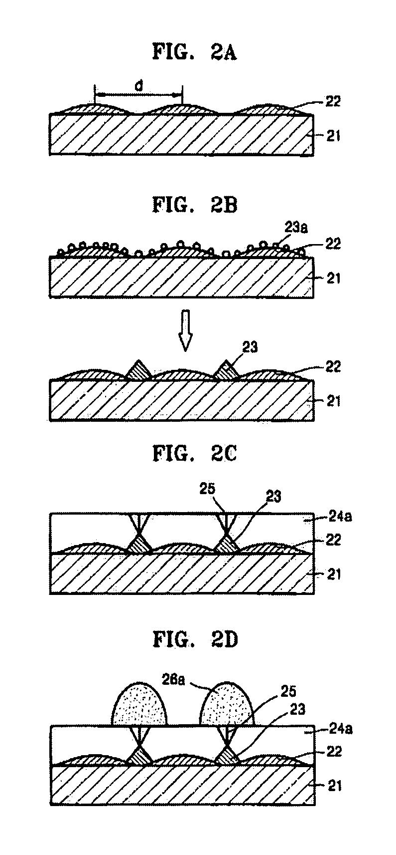 Nanodots formed on silicon oxide and method of manufacturing the same