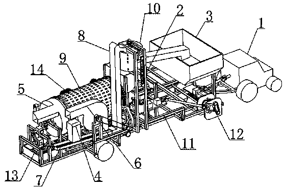 Dry and wet separation and soil removing device of Cyperus esculentus harvester