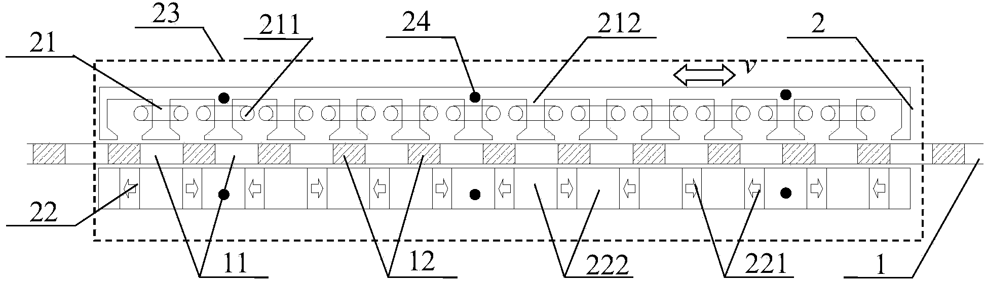 Asymmetric double-side type permanent magnet straight line synchronous motor