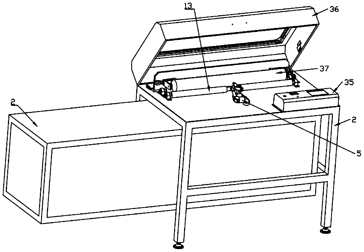 Rotary ice-cutting laser machine