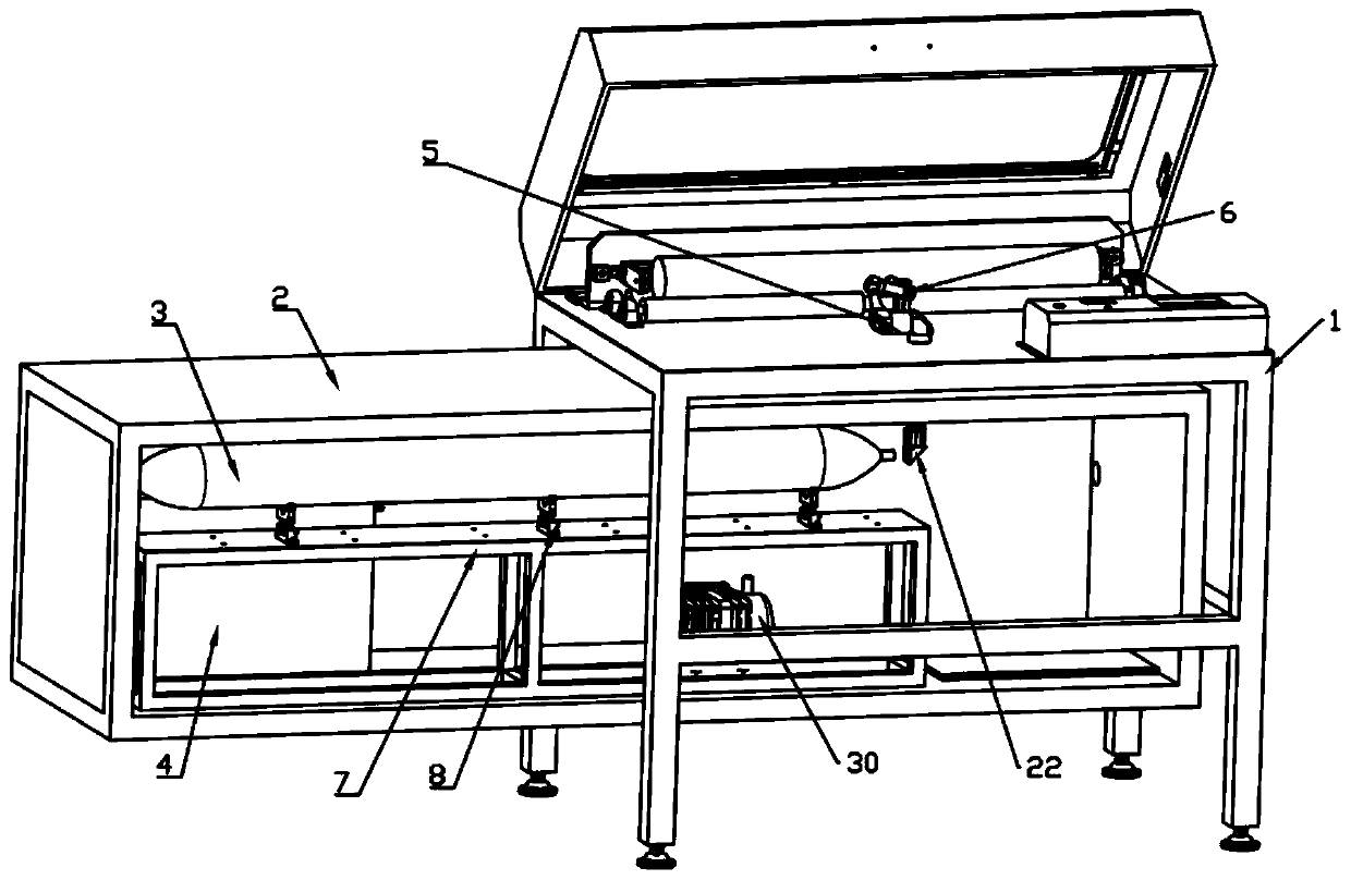 Rotary ice-cutting laser machine