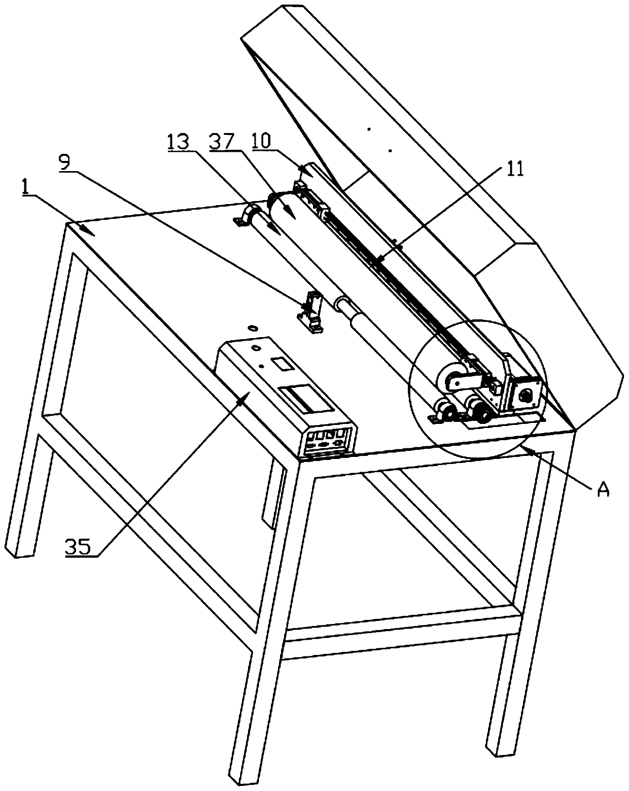 Rotary ice-cutting laser machine