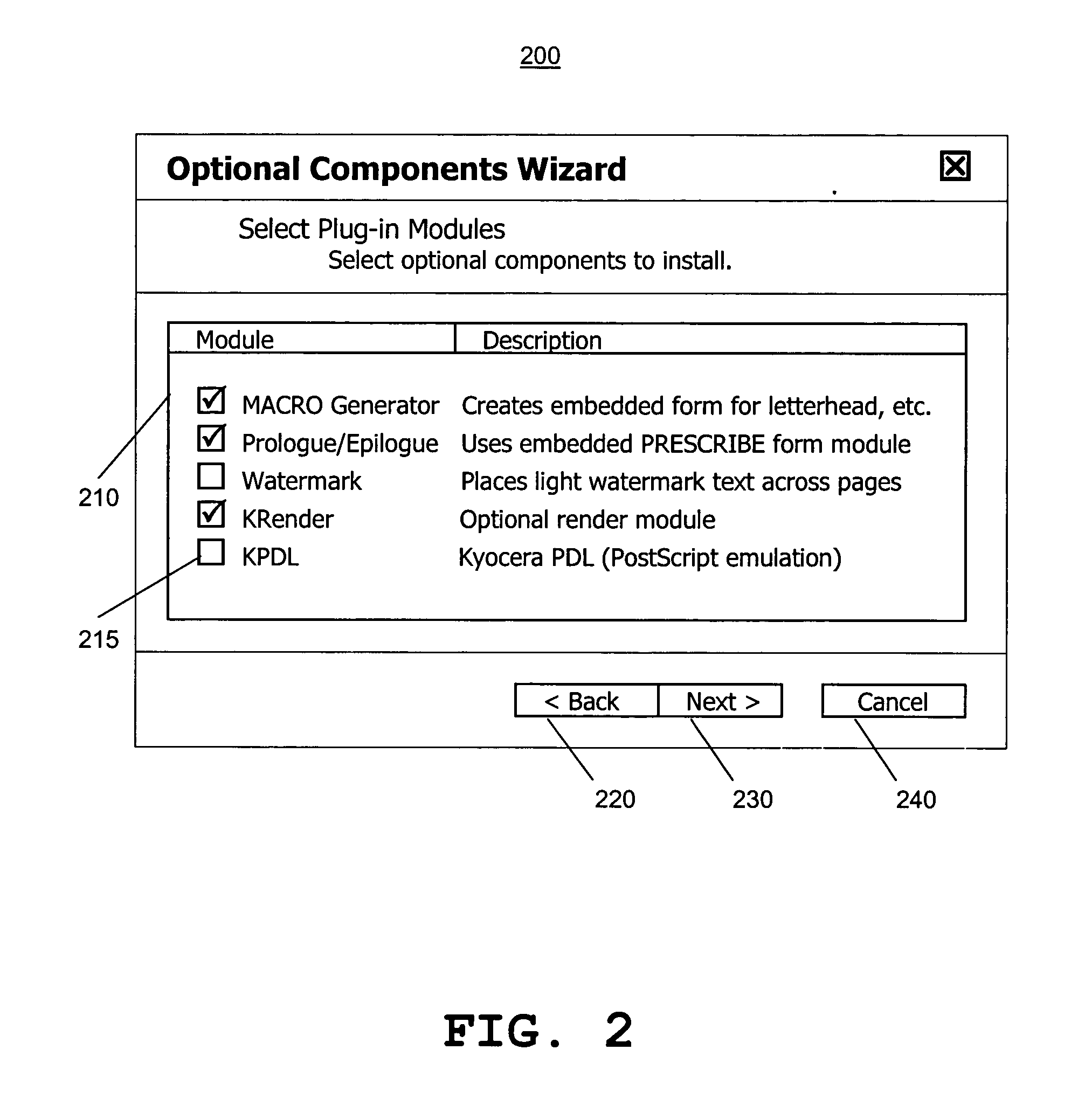 Printer driver plug-in module management system