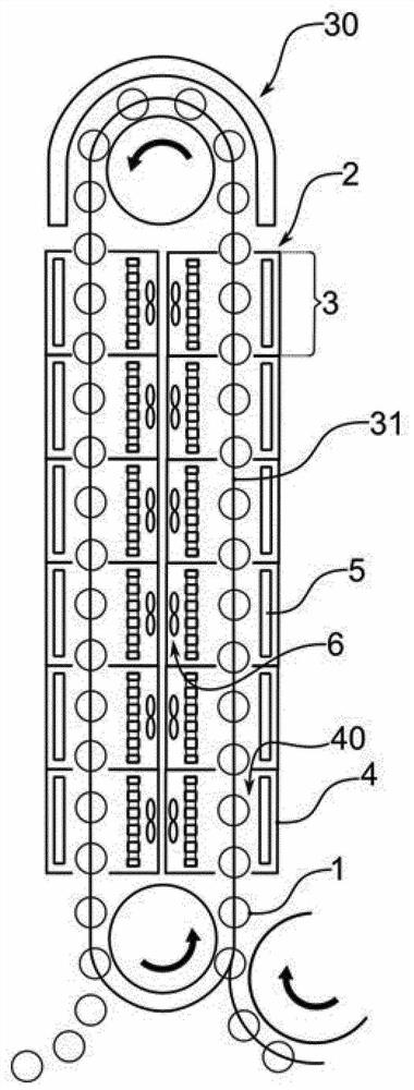 Device and method for thermal conditioning of preforms