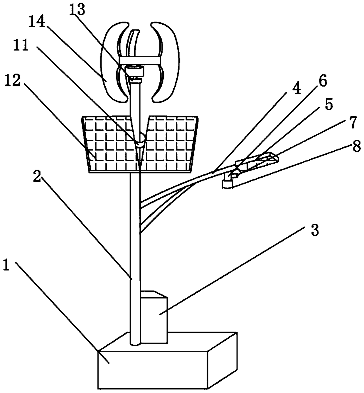 New-energy civil night wind power generation illuminating lamp