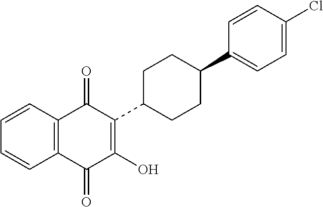 Atovaquone with a particle size diameter range (D90) of greater than 3 microns to about 10 microns