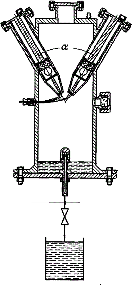 Test device for researching condensed phase particle collision discipline