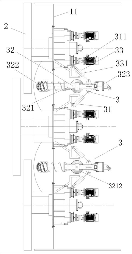 Non-circular tunnel boring machine and auxiliary excavation device for tunnel boring machine