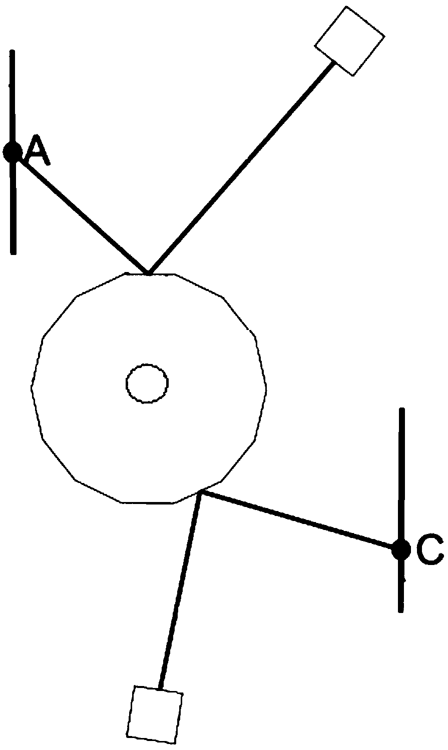 Hyperboloid lens-based angle sensor and measurement method thereof