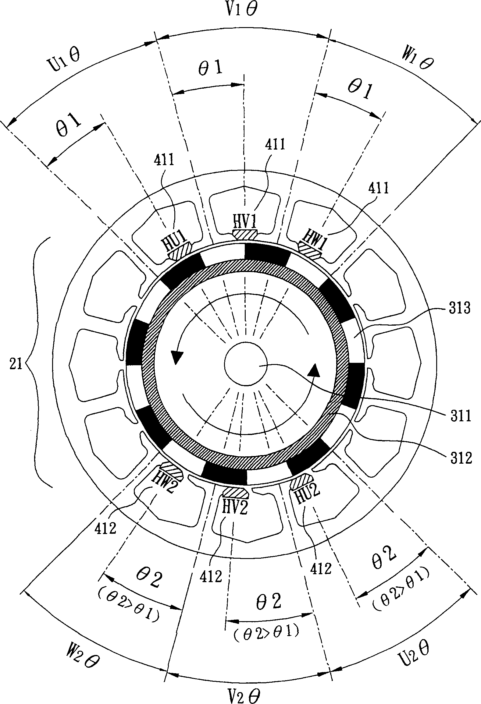 Rotation speed raising device for permanent magnetic motor