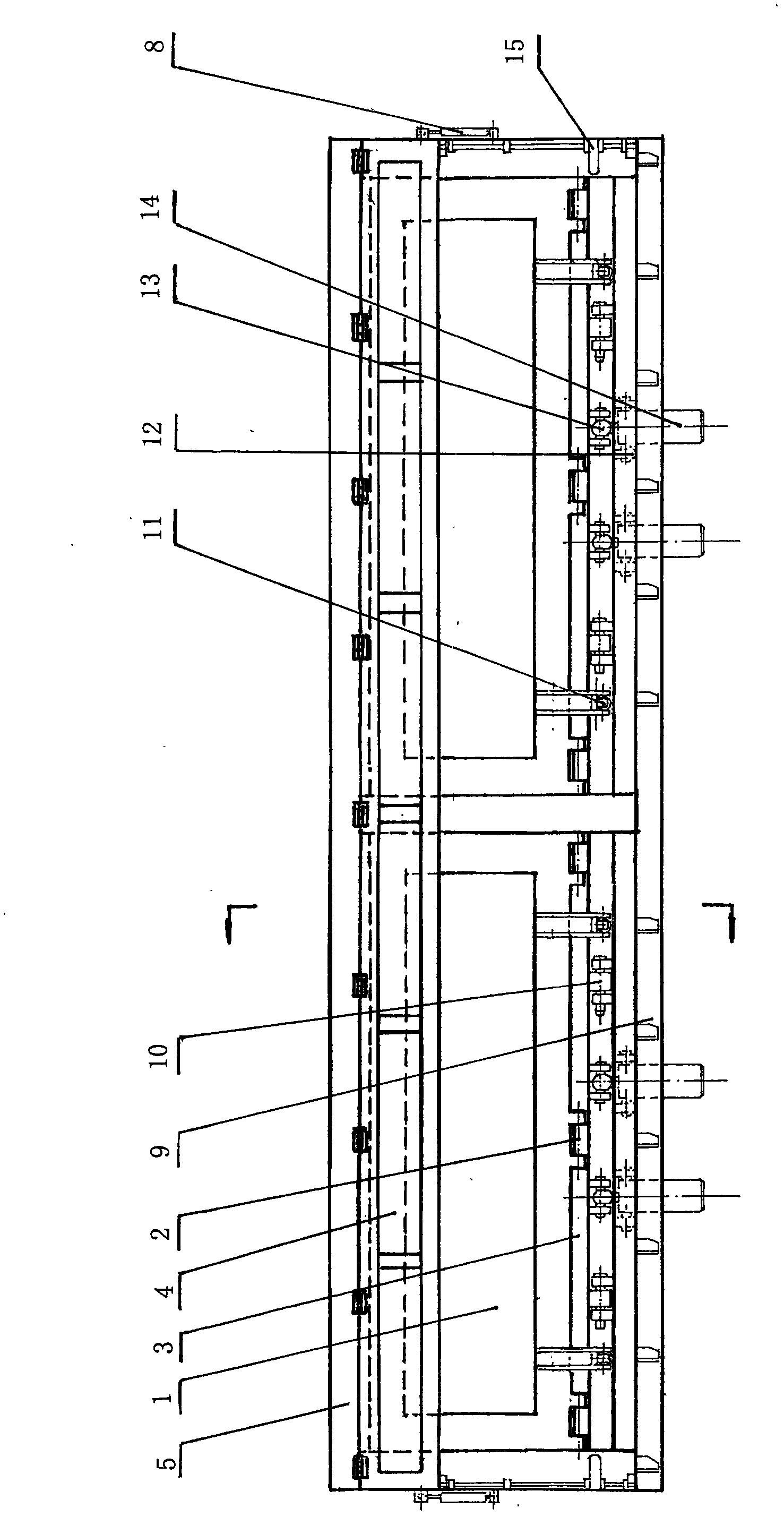 Bidirectional rollover-type dumper box with linked bottom plate and side plates