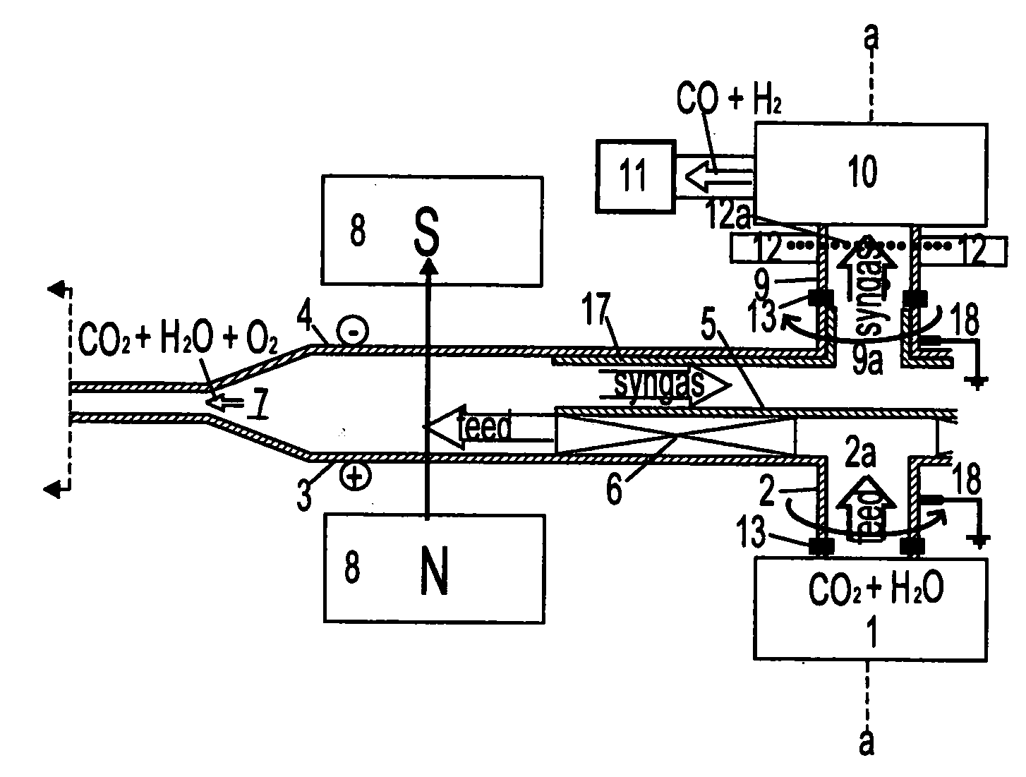 Radial counterflow shear electrolysis