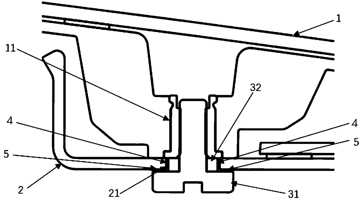 Fixed assembly for vehicle spoiler