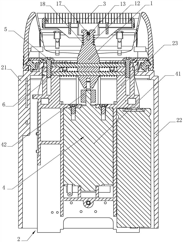 Swing mechanism and shaving tool