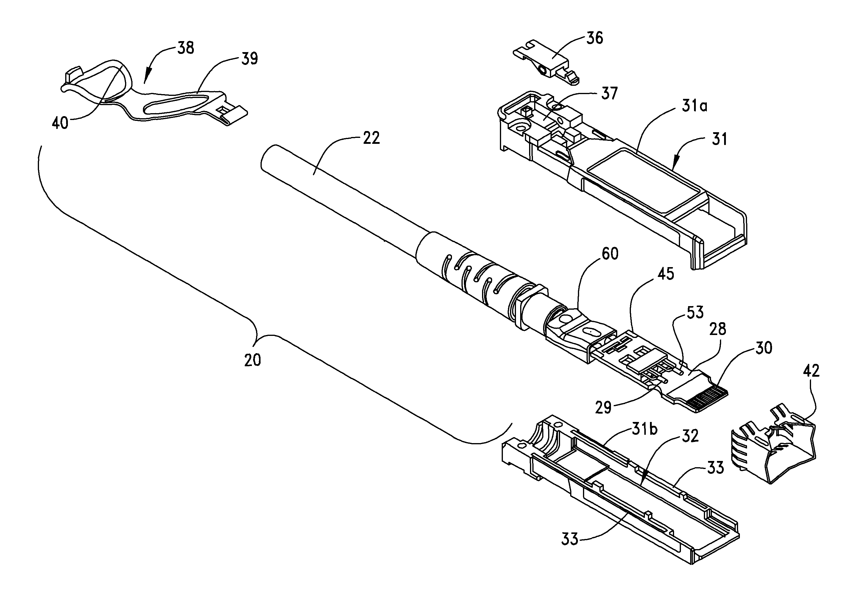 Connector guide for orienting wires for termination