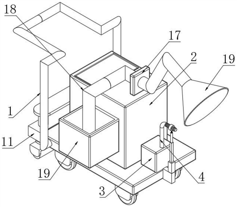 Sprinkling dust collection type dust falling device for house demolition