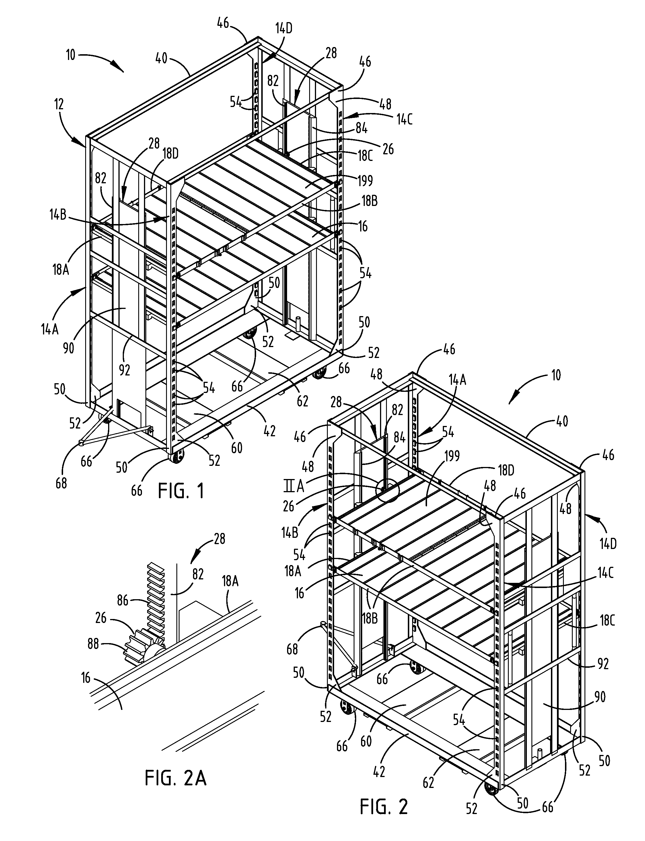 Adjustable shelving assembly