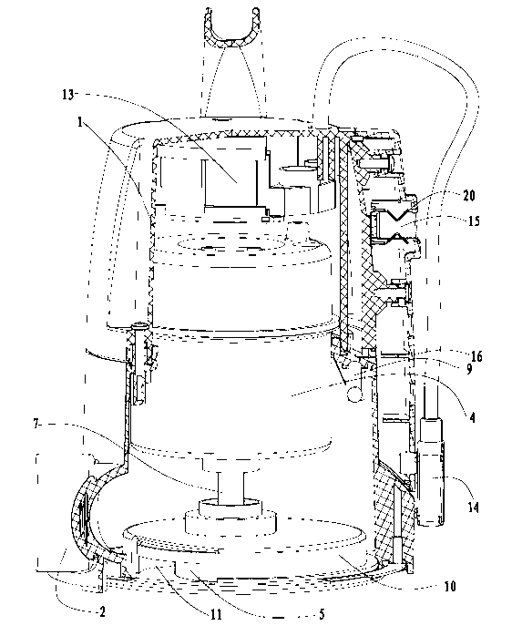 Low-water-sucking water pump