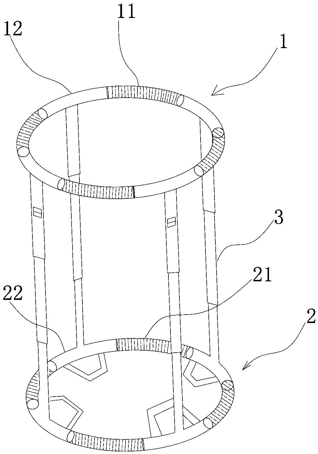 Folding type waste container