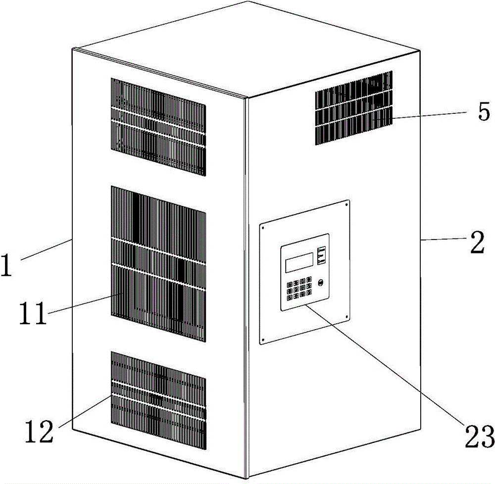 Integrated heat-dissipating and energy-saving outdoor unit cabinet and energy-saving circulating system control method thereof