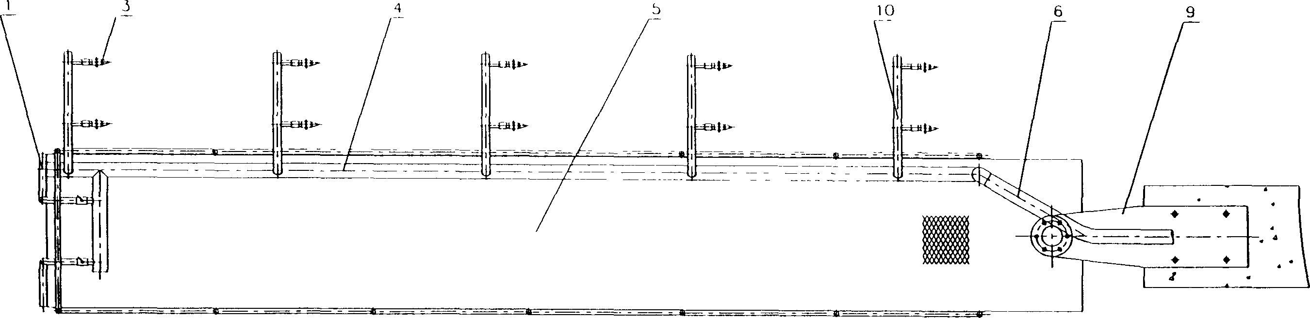 River channel floater interception cleaning apparatus