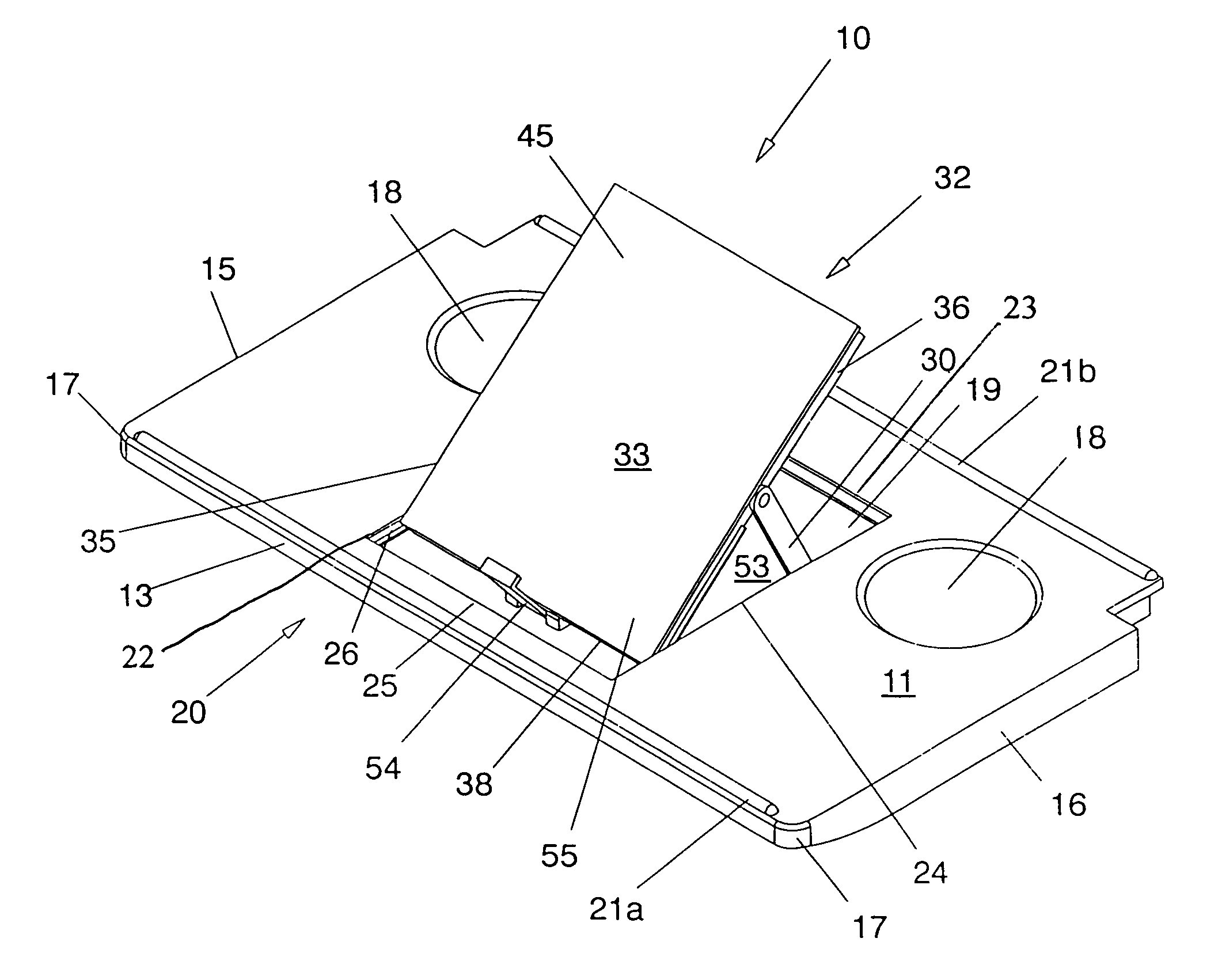 Seat supported reading tray